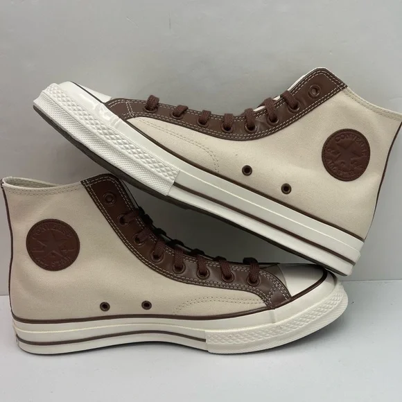 Converse Men’s A09450CCHUCK 70 HINATURAL VORY/BEAR NAP/EGRET High-Top Sneakers